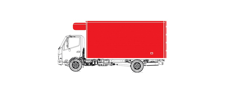 Фургон рефрижератор с холодильной установкой и с грузоподъемным бортом (или без него)