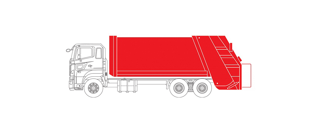 Мусоровоз c задней загрузкой