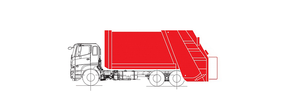 Мусоровоз c задней загрузкой